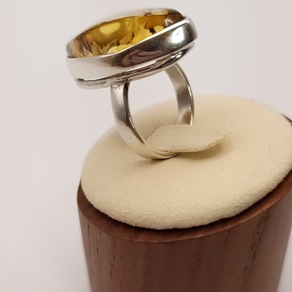 Baltic Amber and sterling silver ring - Picture 4 of 5
